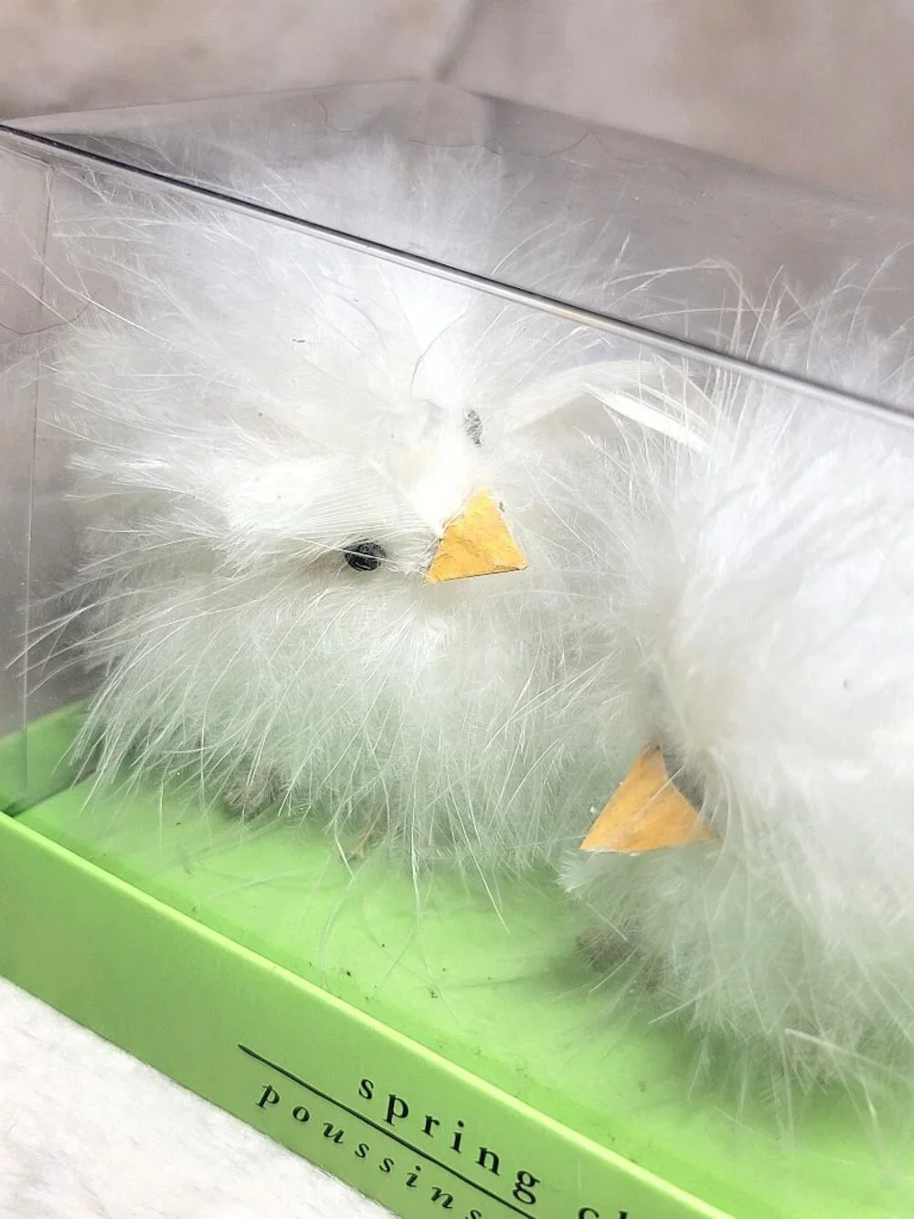 Pier 1 Imports Fuzzy Ducks Chicks Easter Spring Table Decor MIB - DISCONTINUED